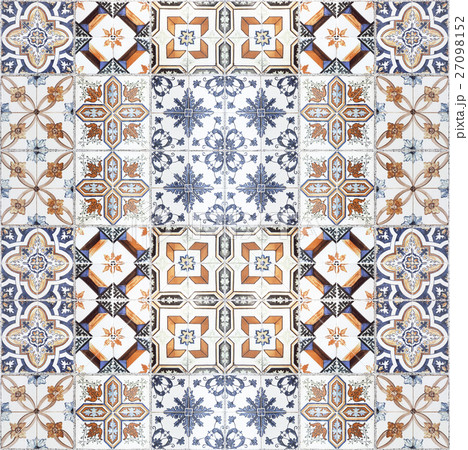 Beautiful old ceramic tile patterns in park public Beautiful old ceramic tile patterns in park public 27098152