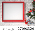 Mock up poster with red reindeer 27098329