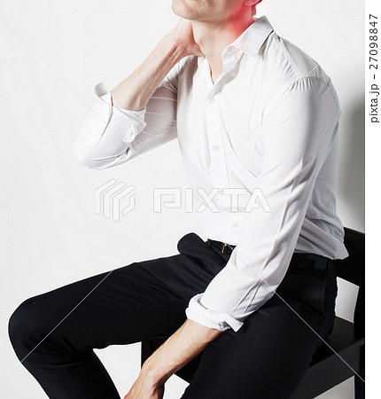 portrait of body part businessman isolated on 27098847