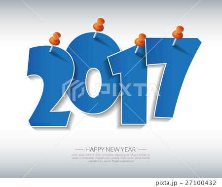 Happy new 2017 year. Greetings card.  27100432