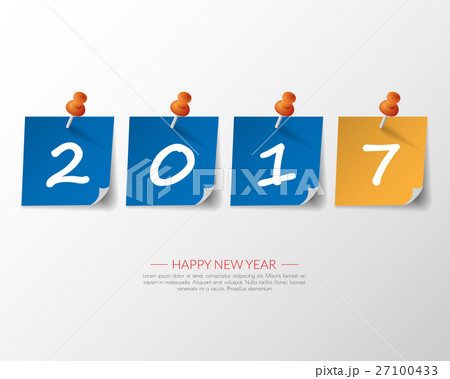 Happy new 2017 year. Greetings card. Happy new 2017 year. Greetings card. 27100433