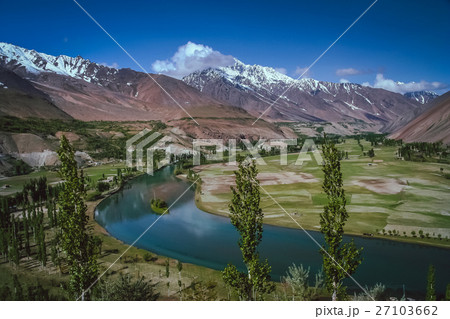 Mountain valley in Karakorum Mountain valley in Karakorum 27103662