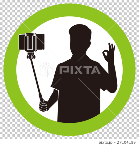 自撮り棒OKマーク 27104189