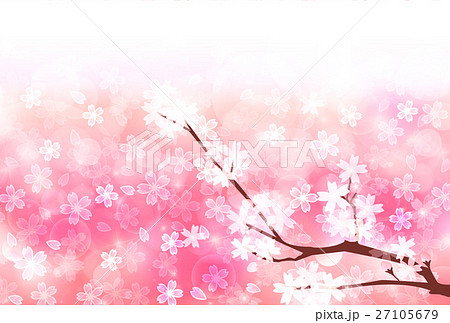 桜 春 風景 背景 のイラスト素材