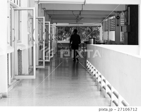 black and white photo empty balcony terrace black and white photo empty balcony terrace 27106712