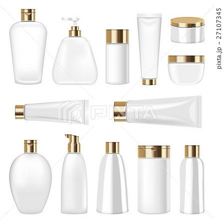 Set Cosmetic Plastic Bottle and Tube Isolated on Set Cosmetic Plastic Bottle and Tube Isolated on 27107345