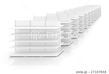 Racks with shelves isolated on white background 27107648