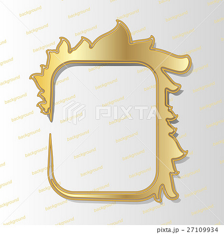 3D Vector bas-relief frame,vignette with ornaments 27109934