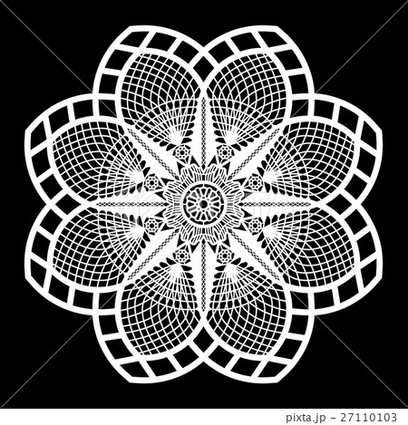 Lace round paper doily, lacy snowflake 27110103
