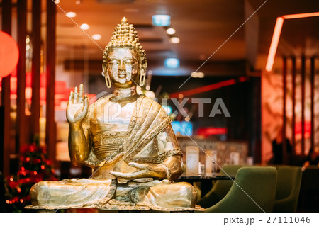 Statue Of Buddha Sitting In Lotus Position With 27111046