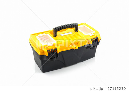 Yellow tool box, Plastic tool box. 27115230