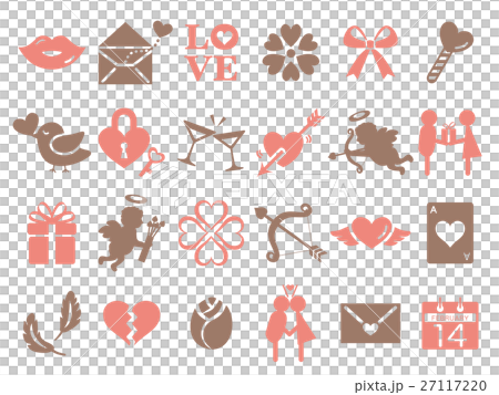 情人節的圖標集 27117220