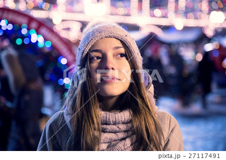 girl at the christmas fair 27117491