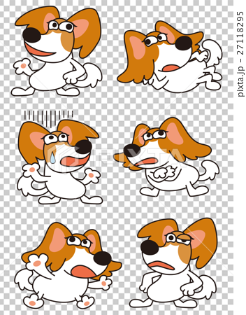 犬キャラクターのイラスト素材