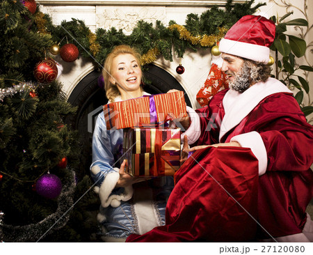 portrait of Santa Claus with Snow Maiden at portrait of Santa Claus with Snow Maiden at 27120080