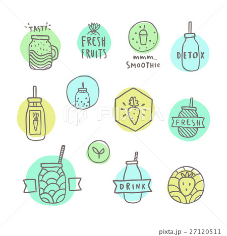 Doodle smoothie badges. Doodle smoothie badges. 27120511