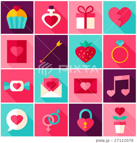 Valentine Day Colorful Icons Valentine Day Colorful Icons 27122076