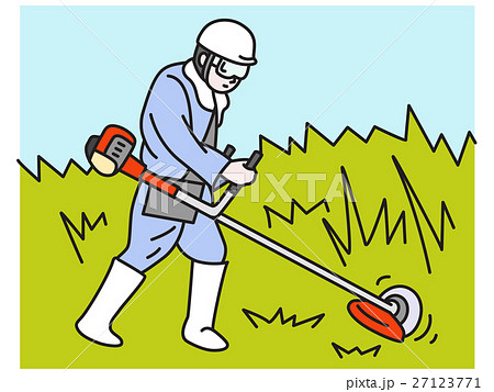 除草作業をする男性 27123771