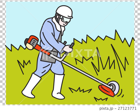 除草作業をする男性 27123771