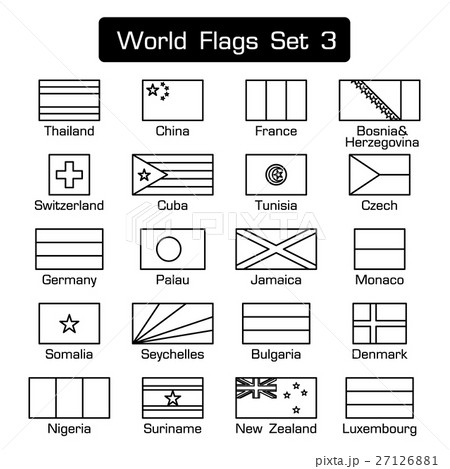 World flags set 3 . simple style and flat design . World flags set 3 . simple style and flat design . 27126881