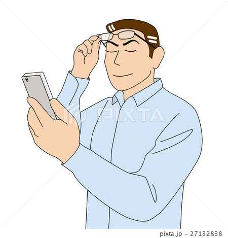 スマートフォンを見る_茶髪_若い男性 27132838