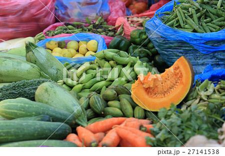 fresh vegetables selling at the street shop fresh vegetables selling at the street shop 27141538
