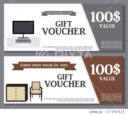 Gift Voucher Template with variation of furniture Gift Voucher Template with variation of furniture 27143511
