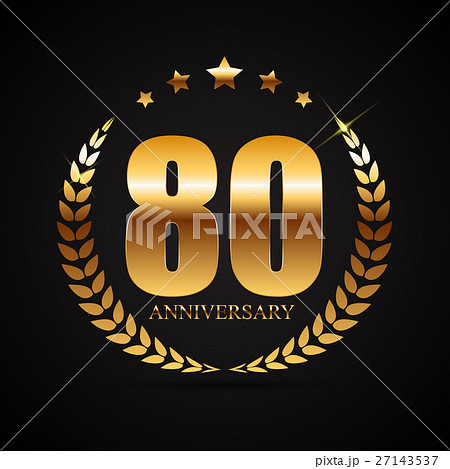 Template Logo 80 Years Anniversary Vector 27143537