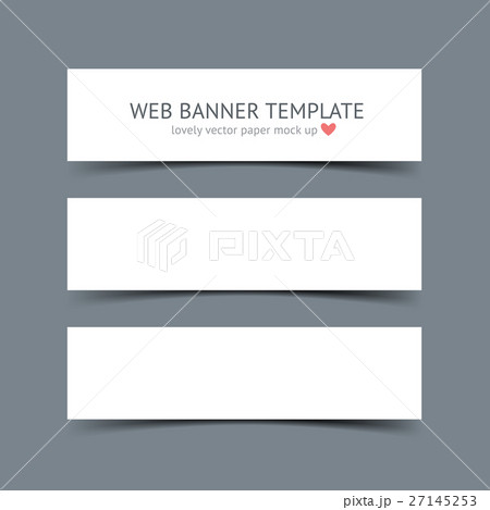 Set of blank white paper banners Set of blank white paper banners 27145253