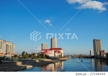 宝塚大劇場と武庫川 (宝塚ホテル移転前) 27146484