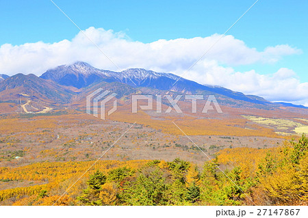 紅葉の八ヶ岳　【自然風景・秋】 27147867