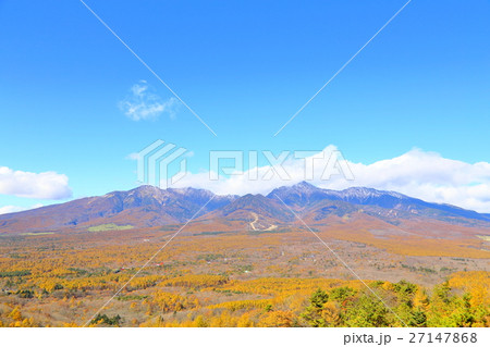 紅葉の八ヶ岳　【自然風景・秋】 27147868