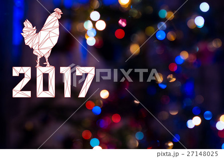 2017 on Christmas background 2017 on Christmas background 27148025