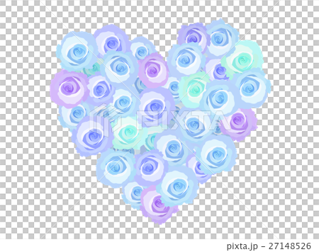 薔薇のハート ブルー 薔薇のハート ブルー 27148526