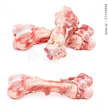 Natural raw dog bones isolated on white 27149998