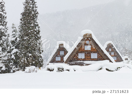 岐阜_白川郷雪景色 27151623
