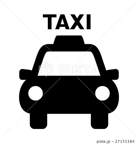 タクシーアイコンのイラスト素材