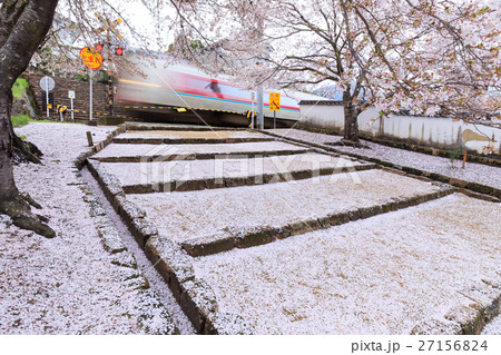 岡山_高梁高校前踏切桜景 27156824