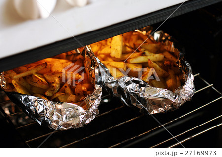 Rusic style potato baked with butter and herbs in 27169973