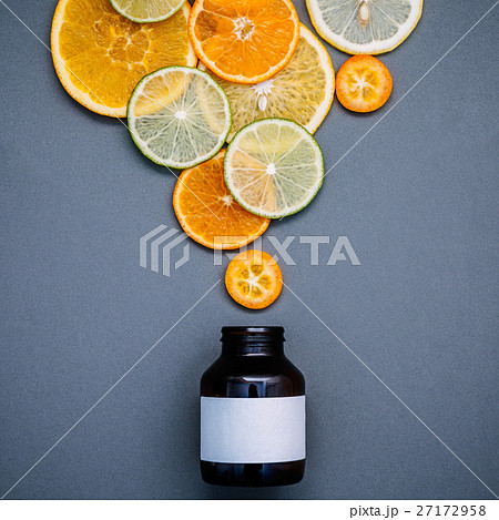 Healthy foods and medicine concept. 27172958