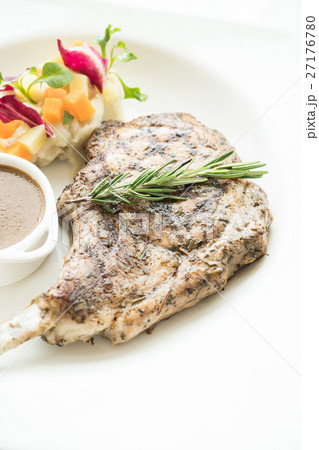 Grilled pork chop steak 27176780