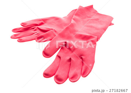 Rubber glove isolated on white 27182667