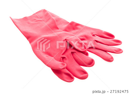 Rubber glove isolated on white 27192475