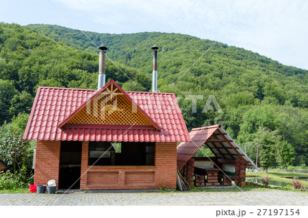 Trout fish farm in Carpathians, Ukraine. 27197154