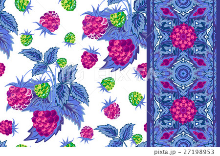 Set of vector seamless pattern with bright blue 27198953