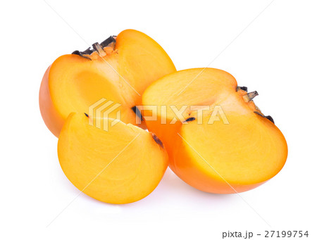 fresh persimmon fruit isolated on white background 27199754