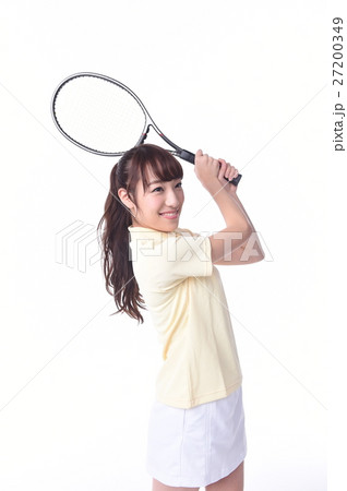 テニスをする女性 テニスをする女性 27200349