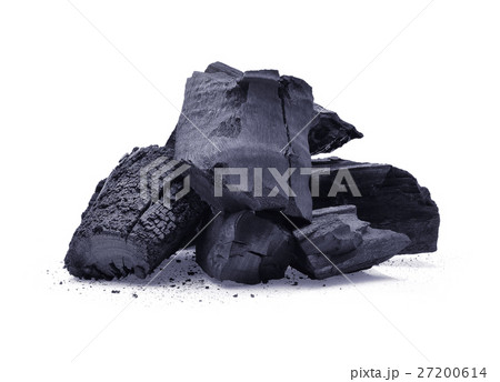 charcoal isolated on white background 27200614