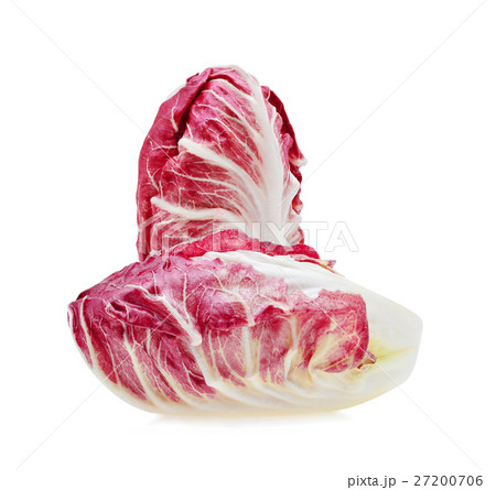 red chicory leaves isolated on white background 27200706