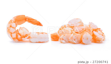 Cooked shrimps isolated on white background. Cooked shrimps isolated on white background. 27200741